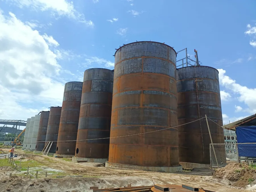 Storage tanks at PT Tanimas Resources International